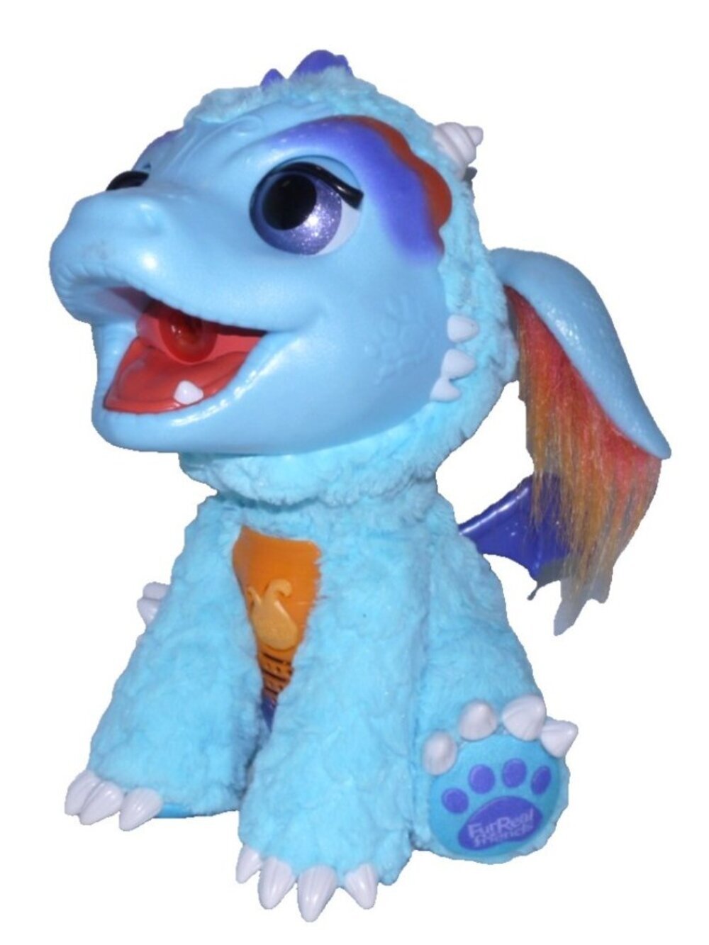 Fur Real Friends blue dragon lights, moves & makes sounds approx 12" tall, works